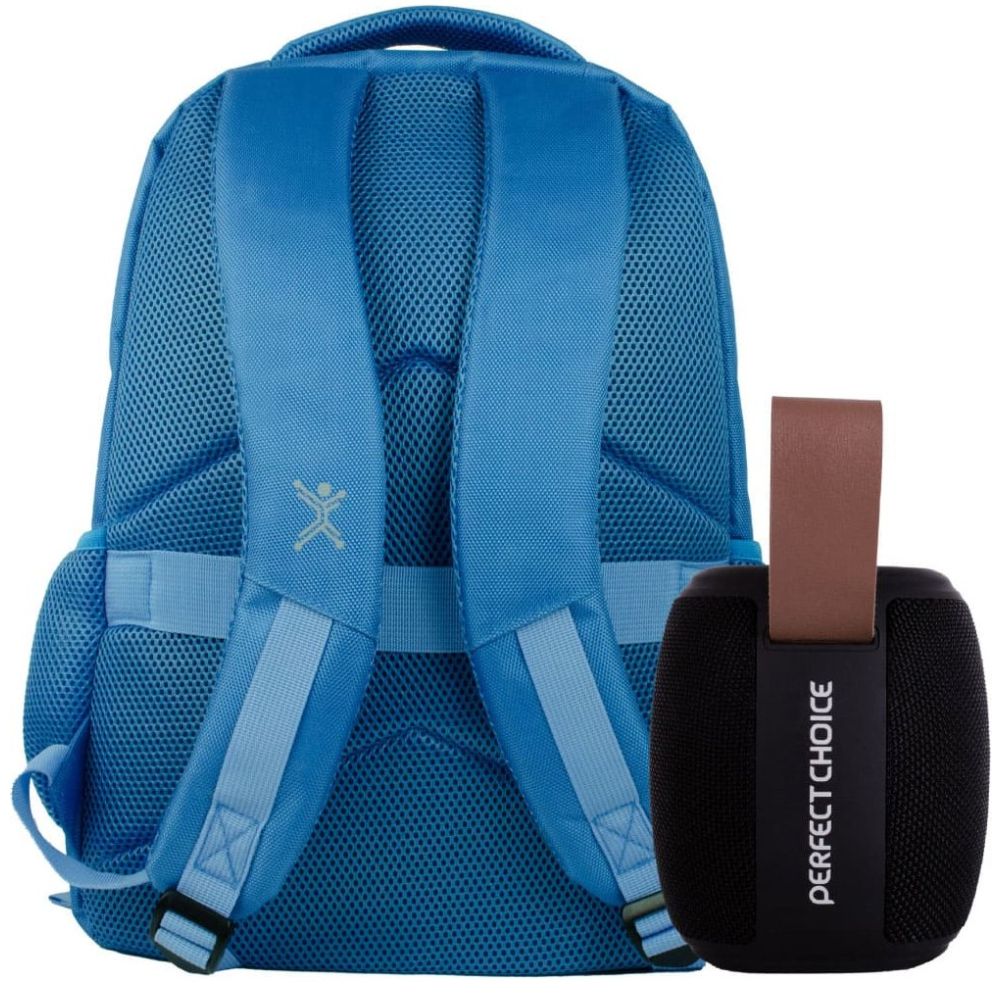 Mochila Portalaptop Perfect Choice Essentials Azul+ Bocina Novel Drum