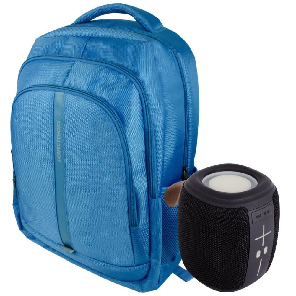 Mochila Portalaptop Perfect Choice Essentials Azul+ Bocina Novel Drum