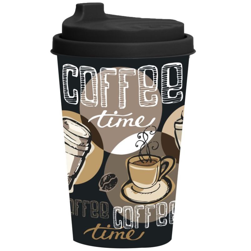 Vaso Negro Coffee Tieme 340 Ml Herevin