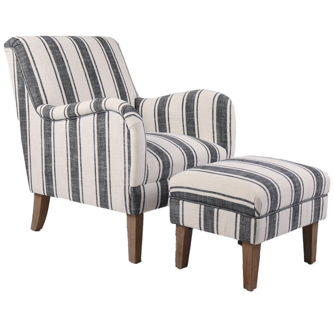 S2 Sillón + Taburete Gisell Stripe Vintage Home