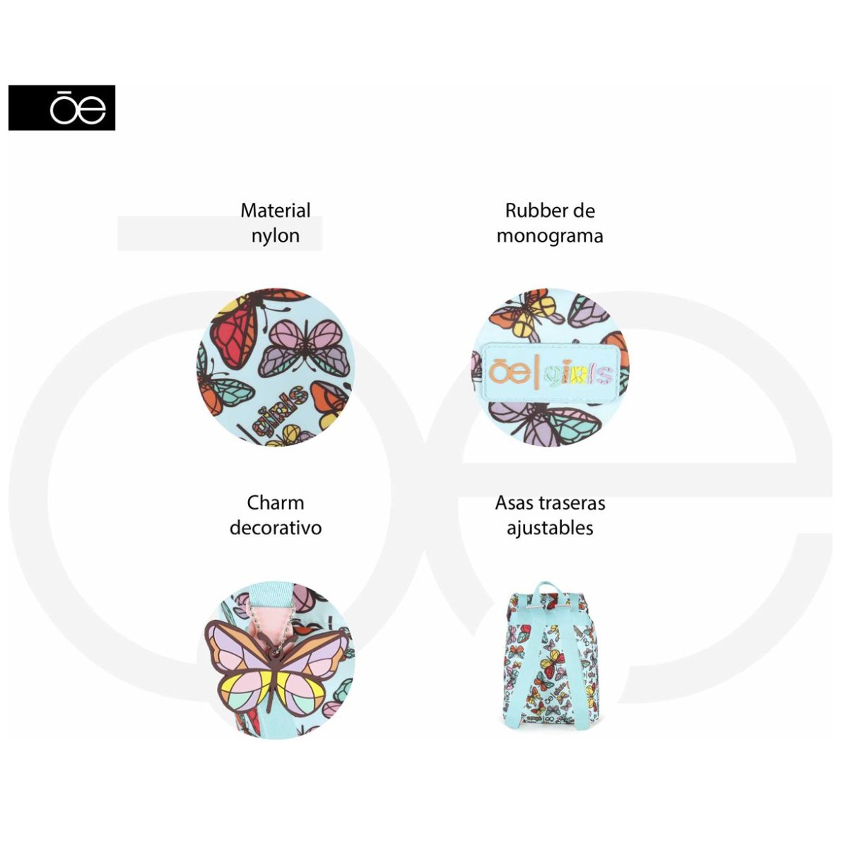 Mochila Tipo Backpack Maviny Menta Cloe