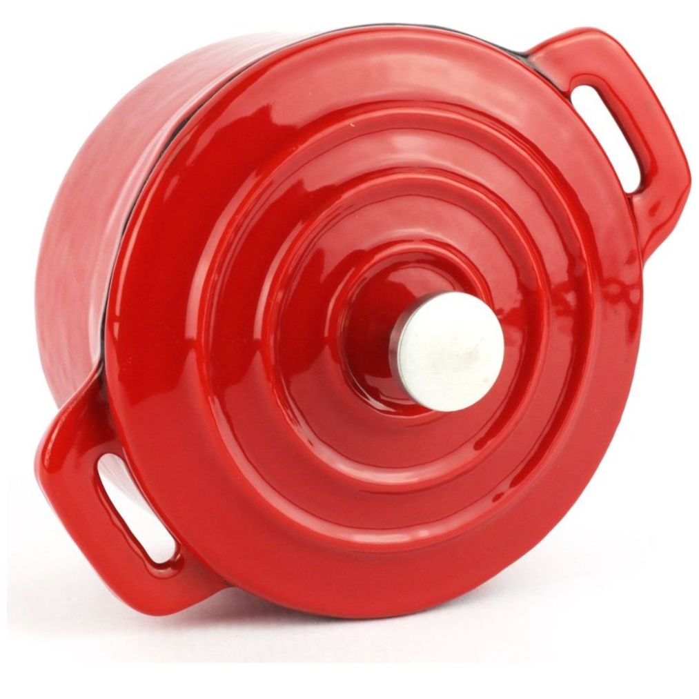 Cacerola Roja Ferro 24 Cm de Hierro Fundido Magefesa