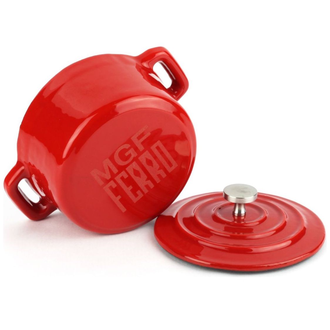 Cacerola Roja Ferro 24 Cm de Hierro Fundido Magefesa