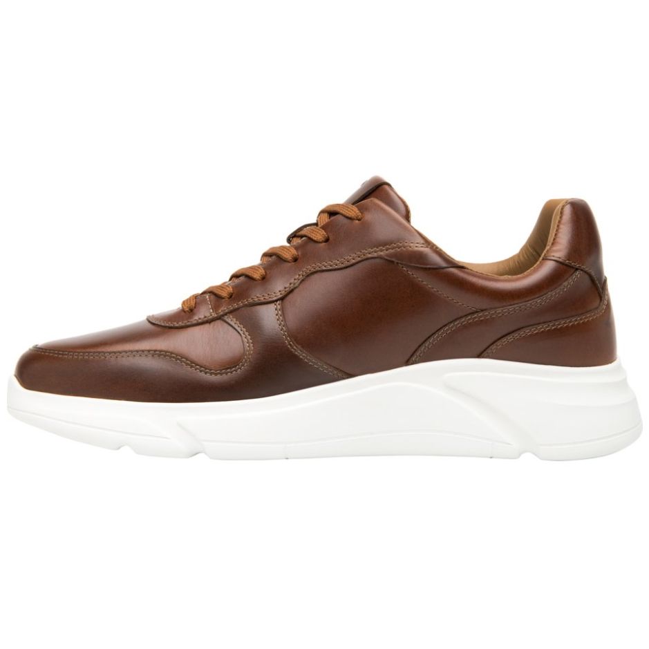 Tenis Café de Piel con Suela en Contraste para Caballero Quirelli