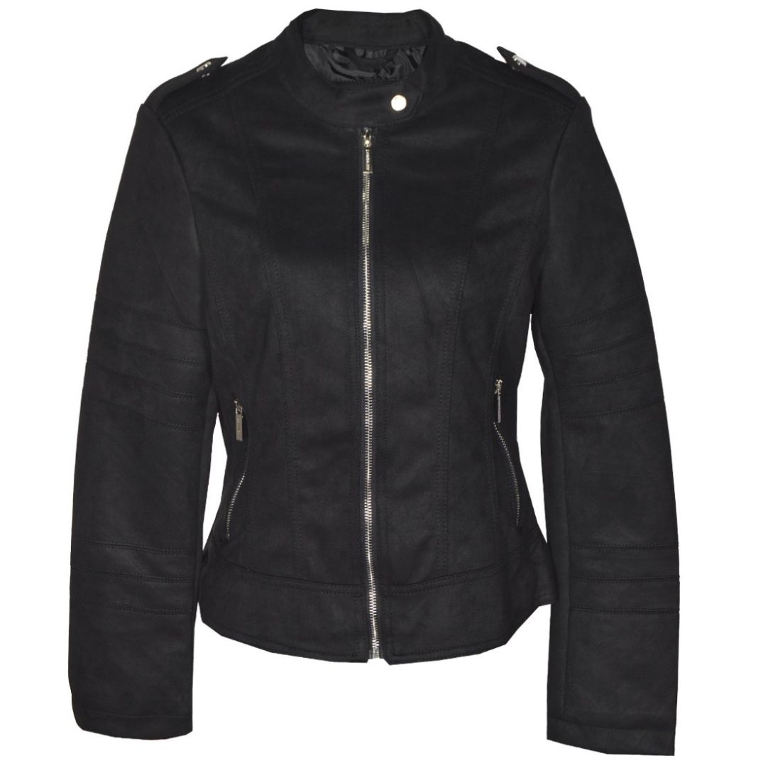 Chamarra Lisa para Mujer, con Broche en Cuello Davinchy