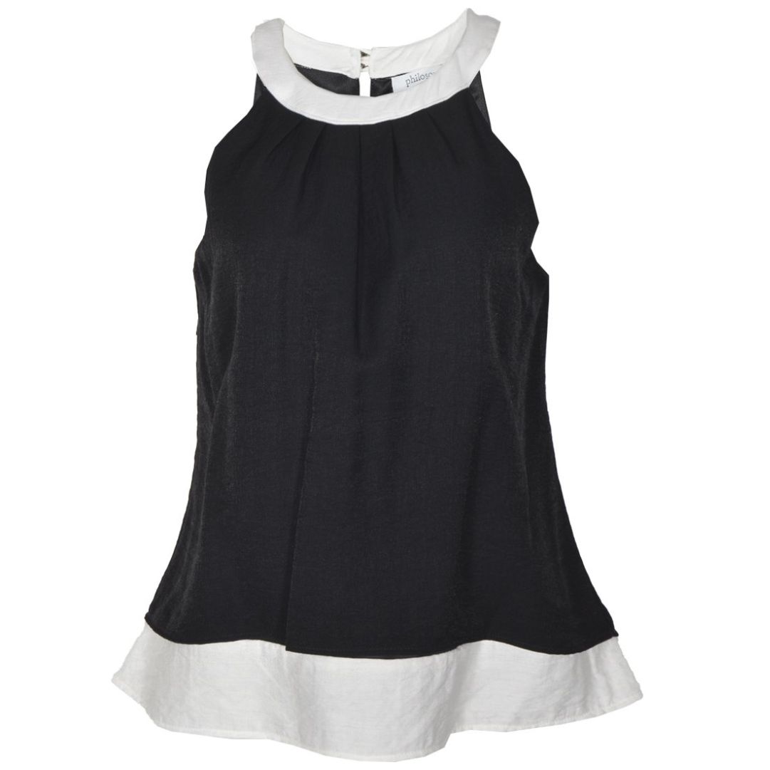 Blusa para Mujer Tipo Halter, con Vivos en Cuello y Parte Baja Philosophy Woman