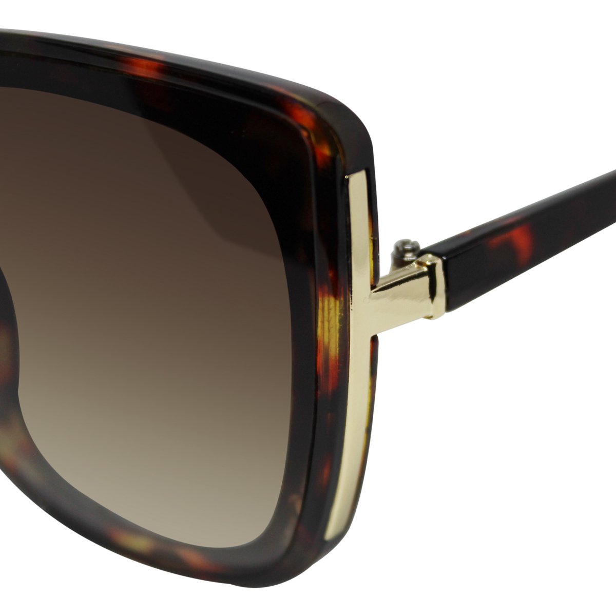 Lentes de So Cuadrados Pasta Carey Mica Café Emanuel Ungaro