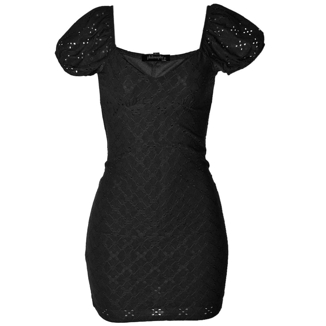 Vestido Corto para Mujer, con Detalle Troquelado Philosophy Jr
