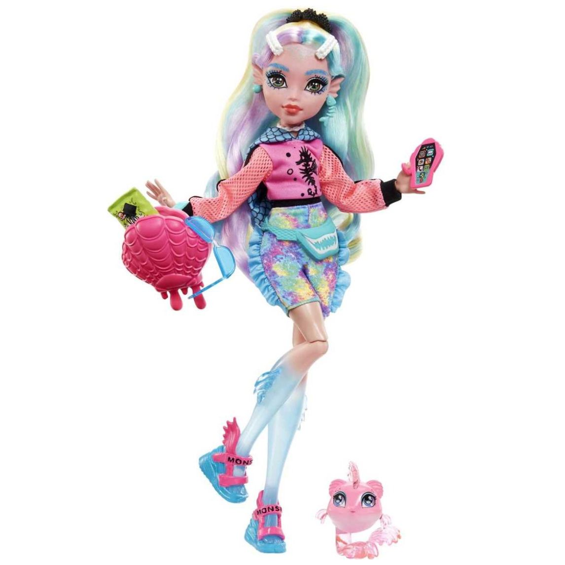 Monster High Muñeca Lagoona Moda con Accesorios