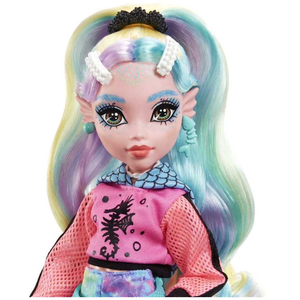Monster High Muñeca Lagoona Moda con Accesorios