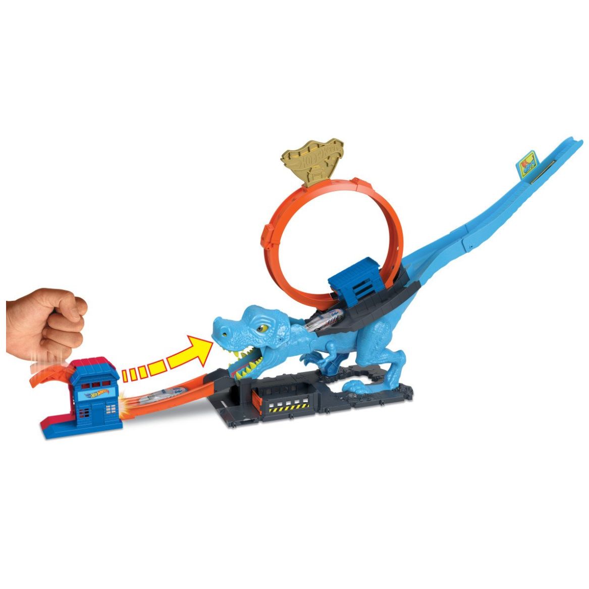 Hot Wheels City Pista de Juguete T-Rex Devorador