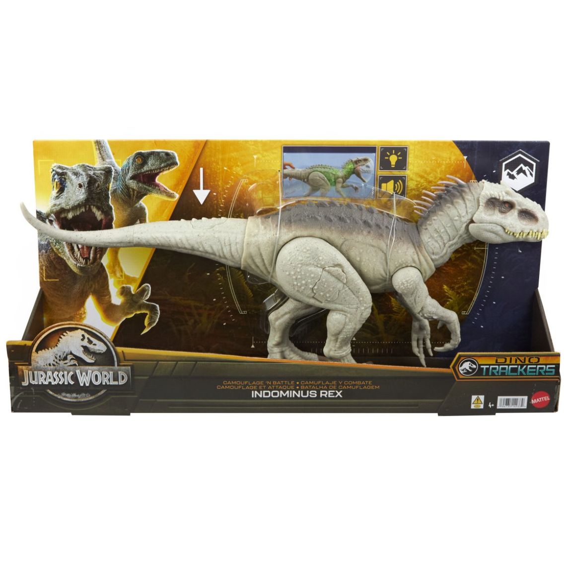 Jurassic World Dinosaurio Indominus Rex Camuflaje Y Ataque