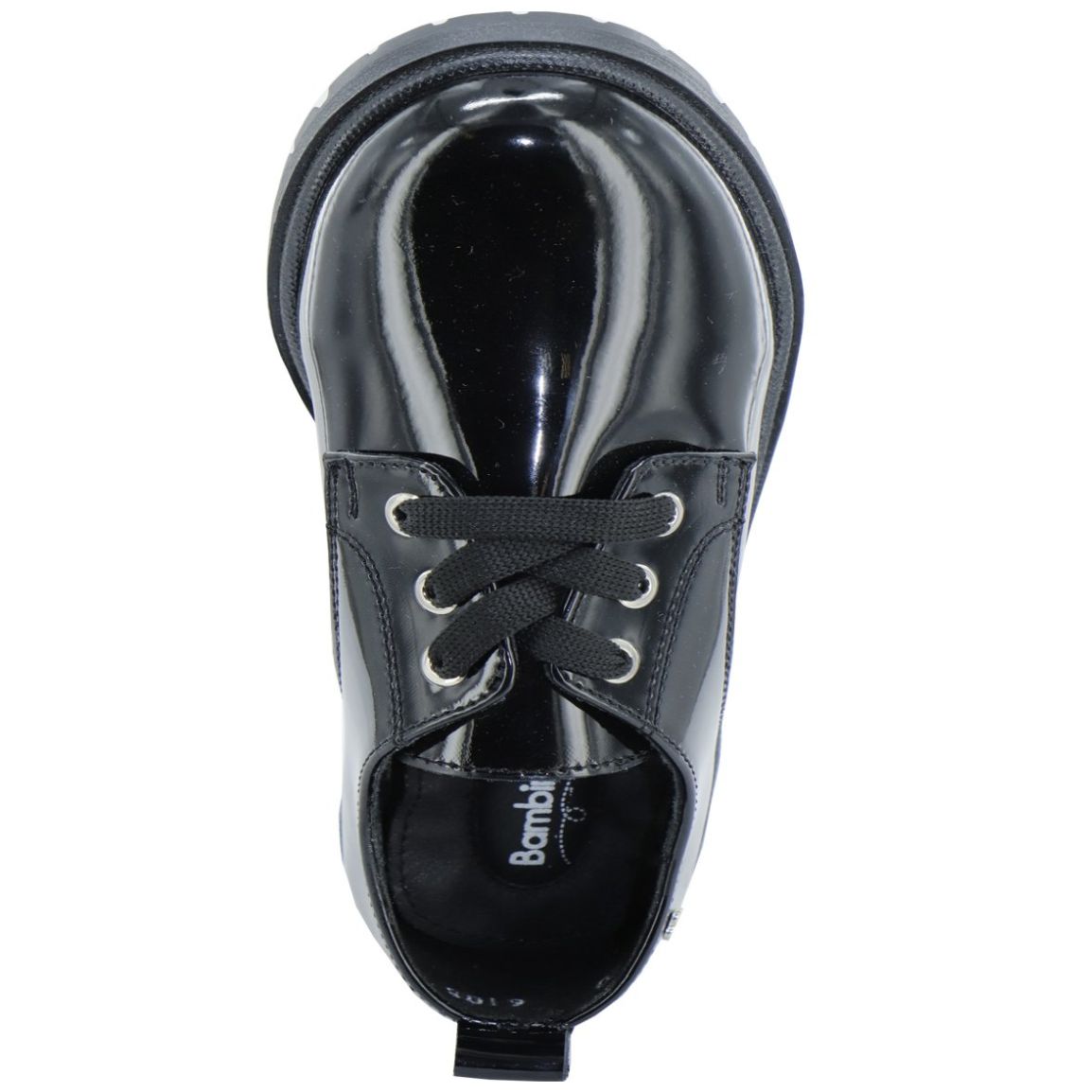 Zapato Choclo Escolar Bambino de Charol 22-25 Color Negro