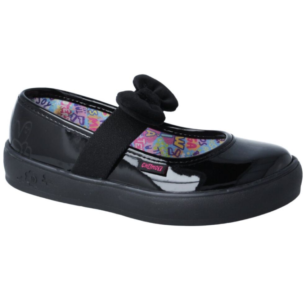 Zapato Escolar Charol 15-17 Negro Distroller para Niña