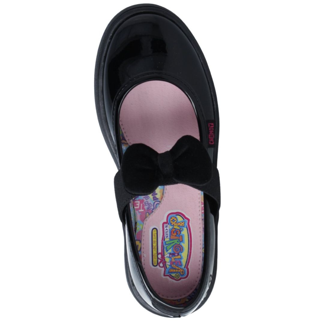 Zapato Escolar Charol 15-17 Negro Distroller para Niña