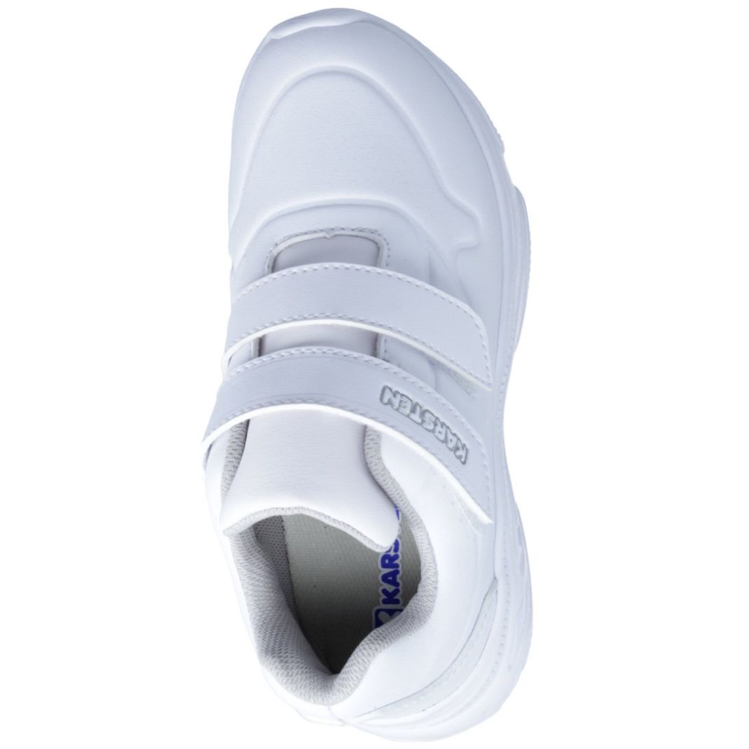 Tenis Escolar con Velcro 22-24 Blanco Karsten para Niño