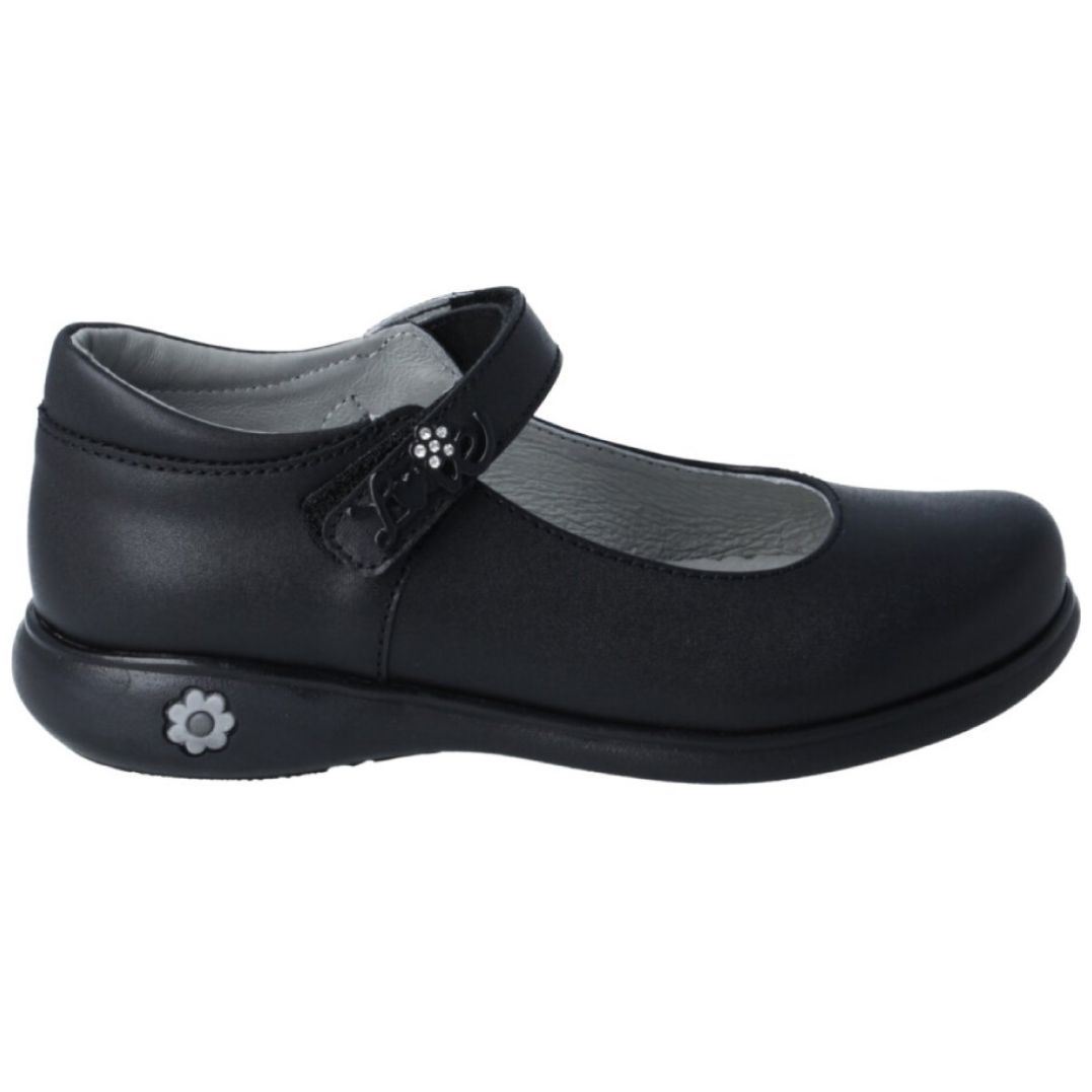 Zapato Escolar con Velcro 22-24 Negro Karsten para Niña