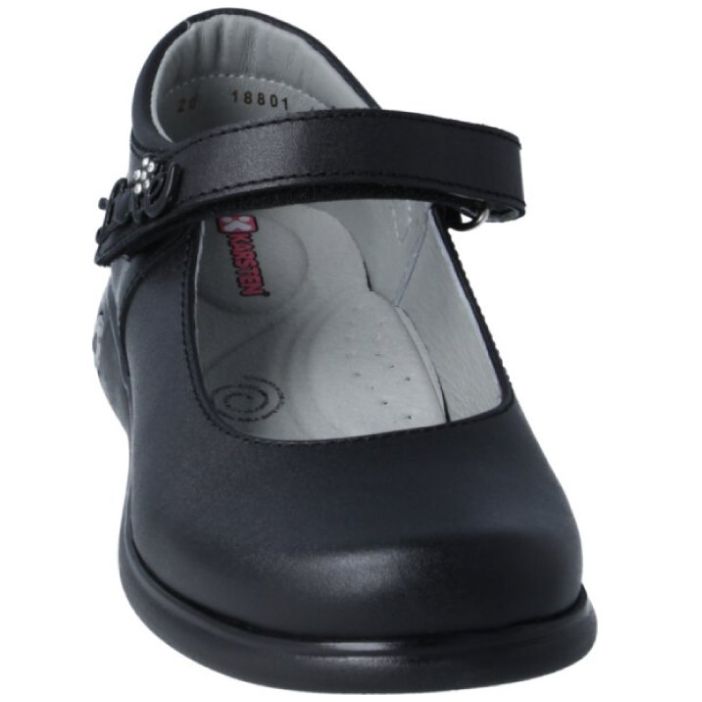 Zapato Escolar con Velcro 22-24 Negro Karsten para Niña