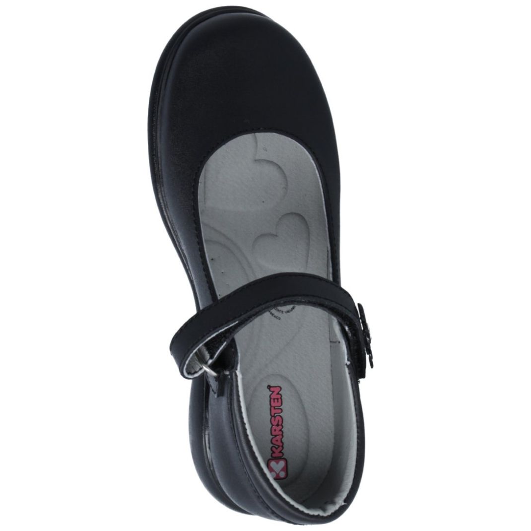 Zapato Escolar con Velcro 22-24 Negro Karsten para Niña
