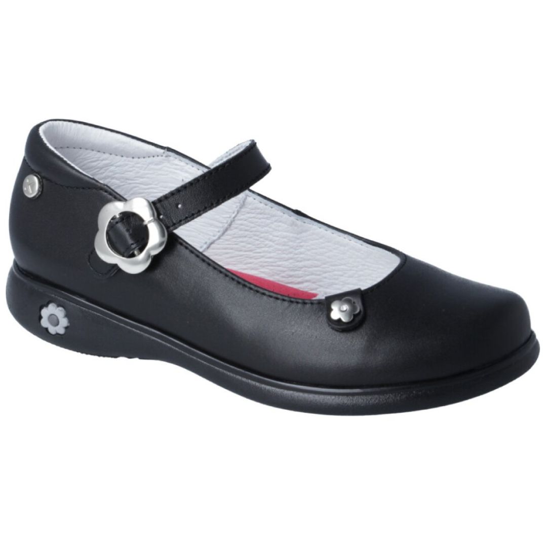 Zapato Escolar con Hebilla 15-17 Negro Karsten para Niña