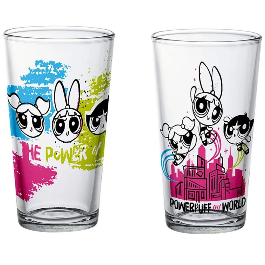 Vaso de vidrio 450ml con popote - Geekolor