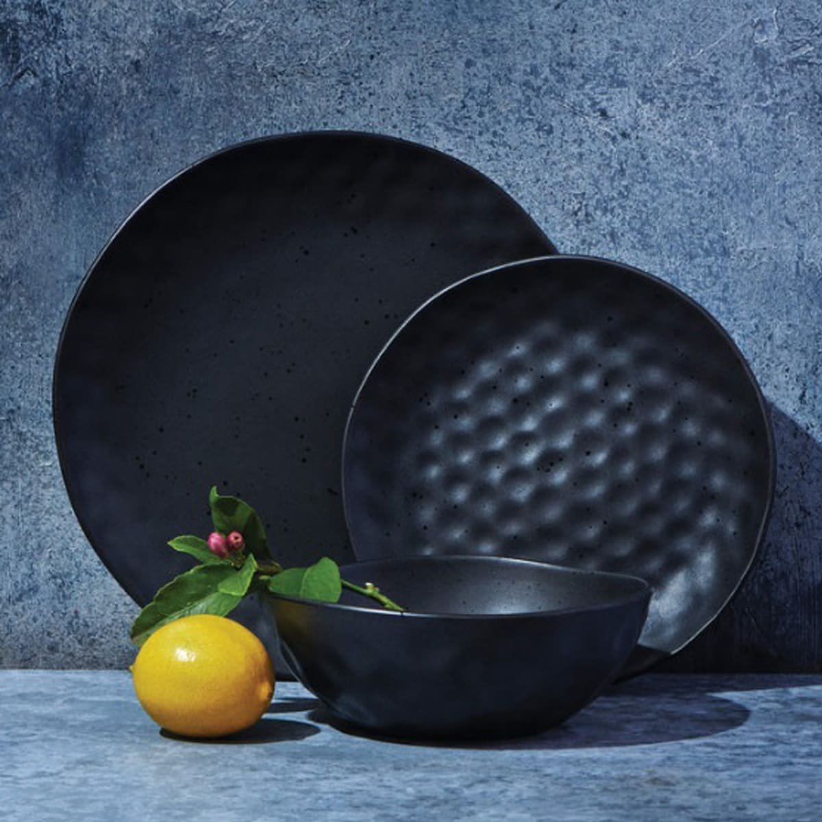 Vajilla Napier Negra 12 Piezas Salt Pepper