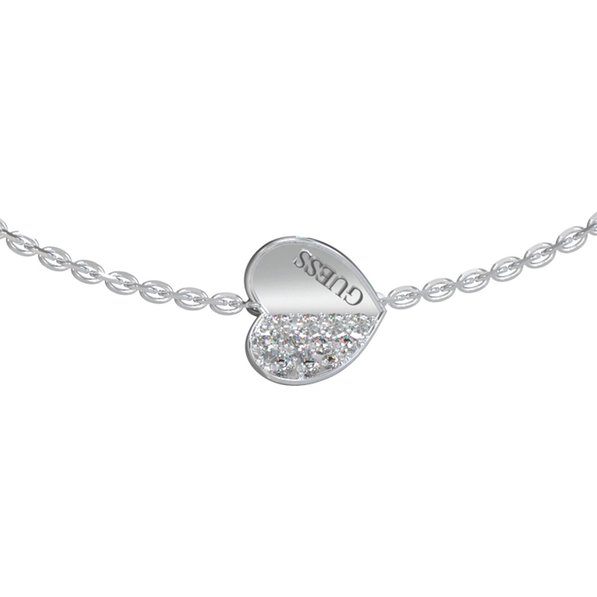 Pulsera Guess Dama Lovely Guess de Acero Inoxidable en Tono Plateado