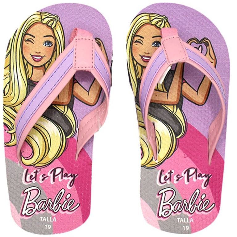 Sandalia Flip Flop 16-21 Morado Barbie para Niña