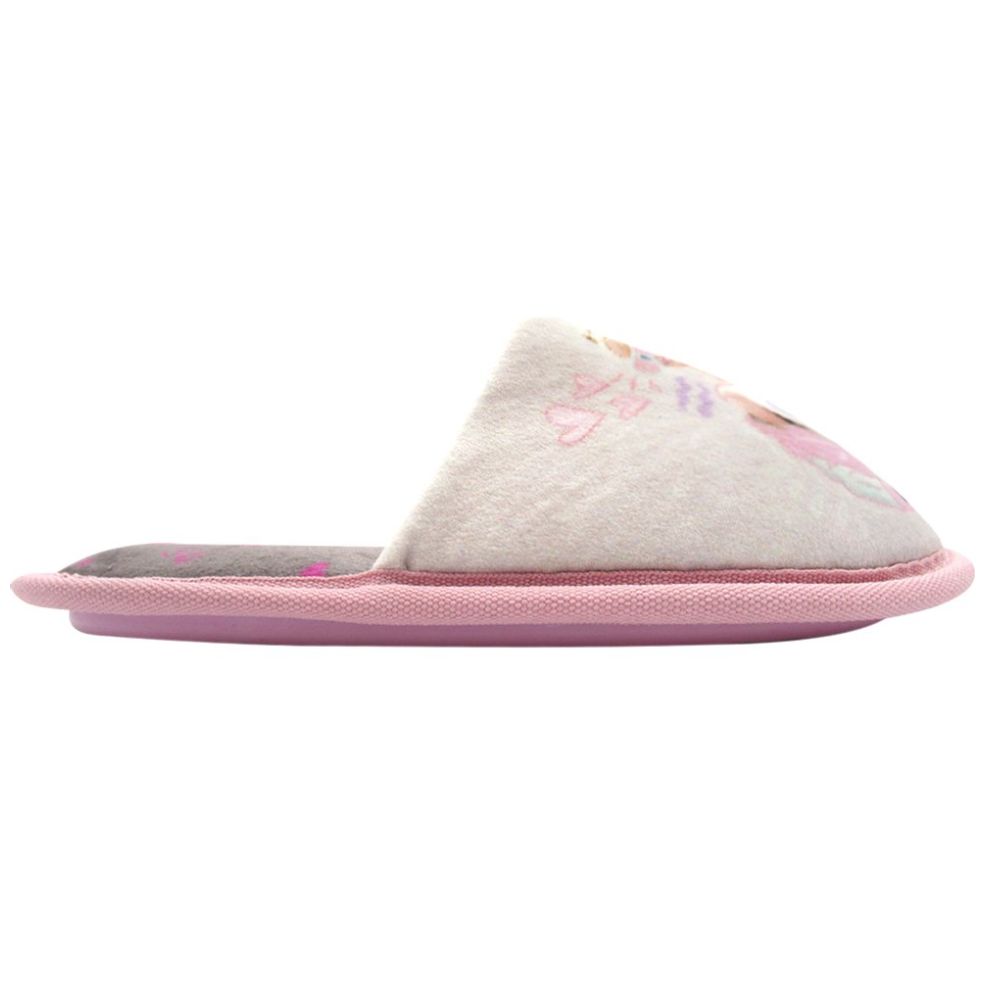 Pantufla Salto de Cama Ch-Xg Gris Barbie para Niña