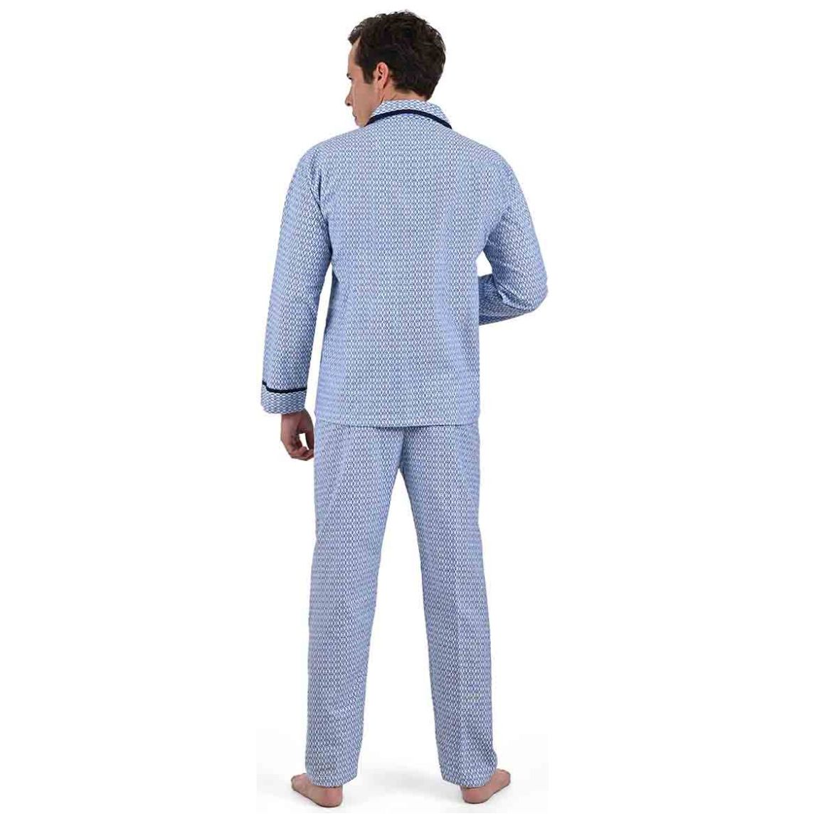 Pijama Franela Manga Larga Pantalón Star West para Hombre