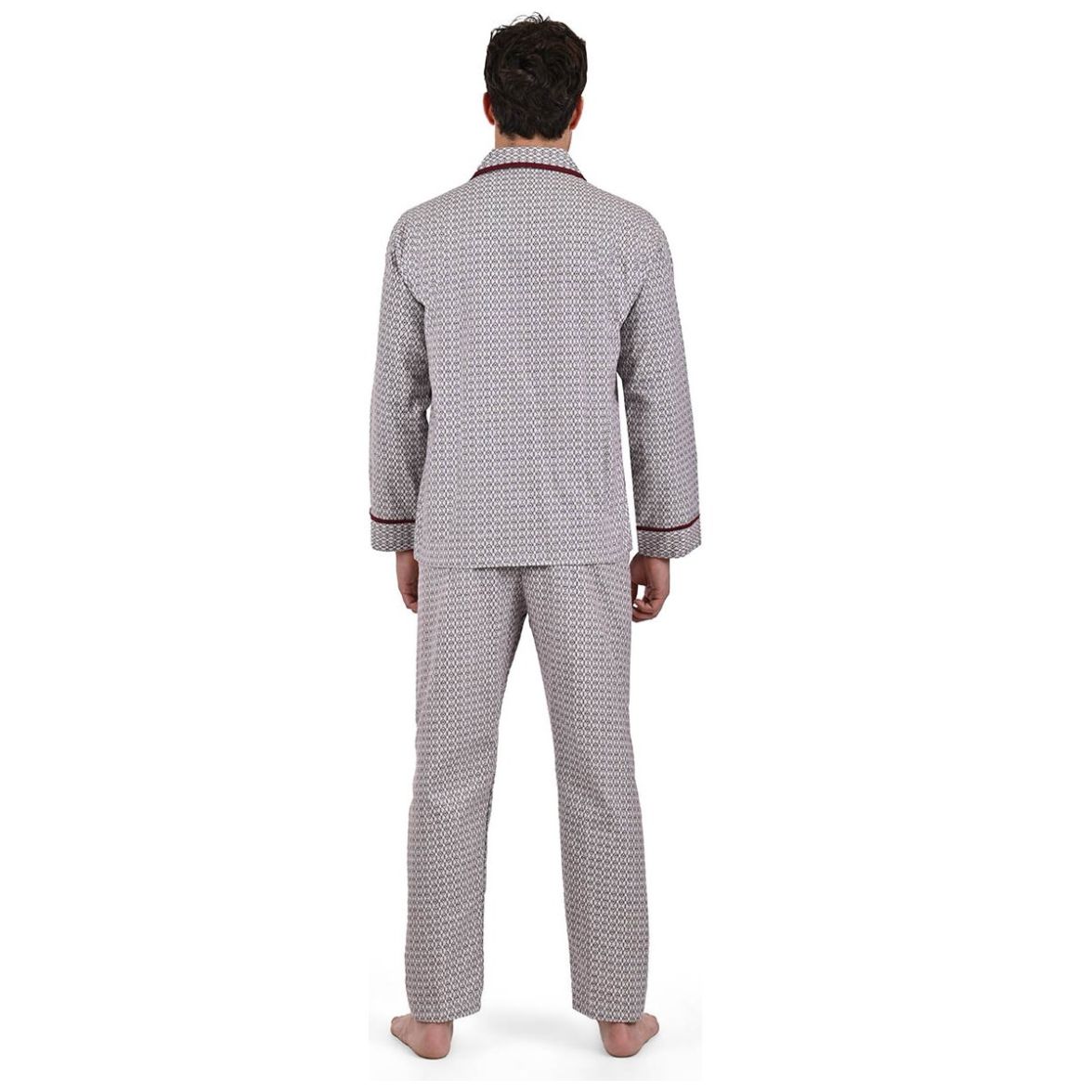 Pijama Franela Manga Larga Pantalón Star West para Hombre