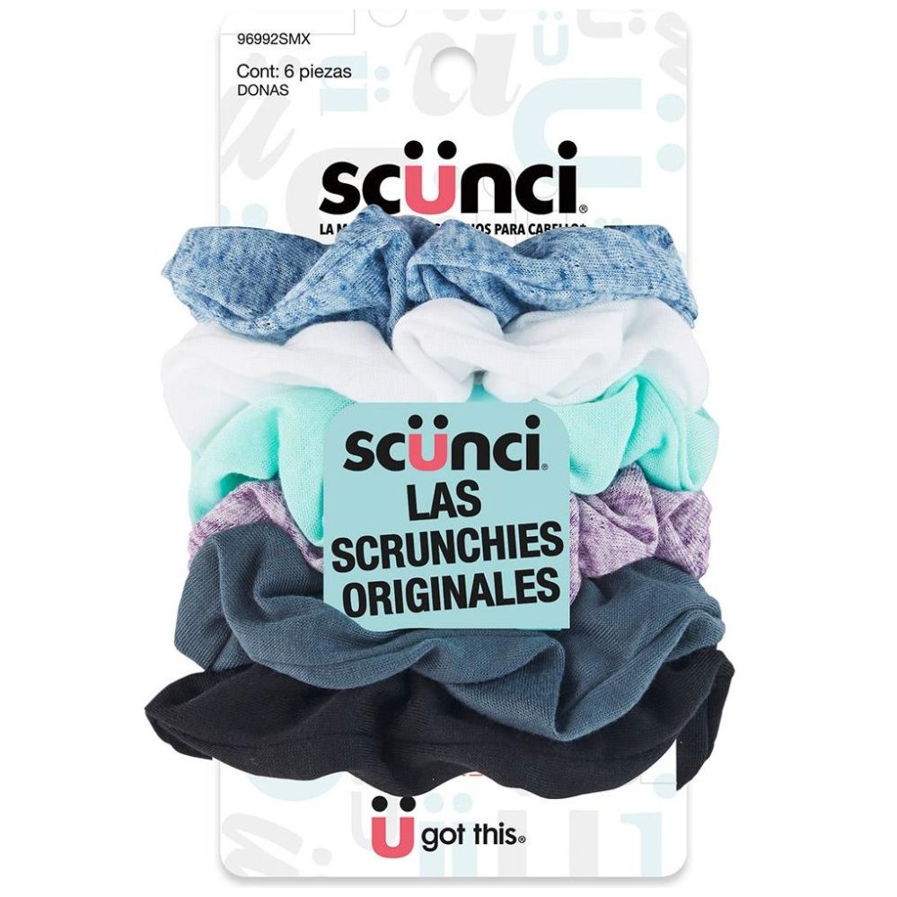 Scrunchies Colores 6 Piezas