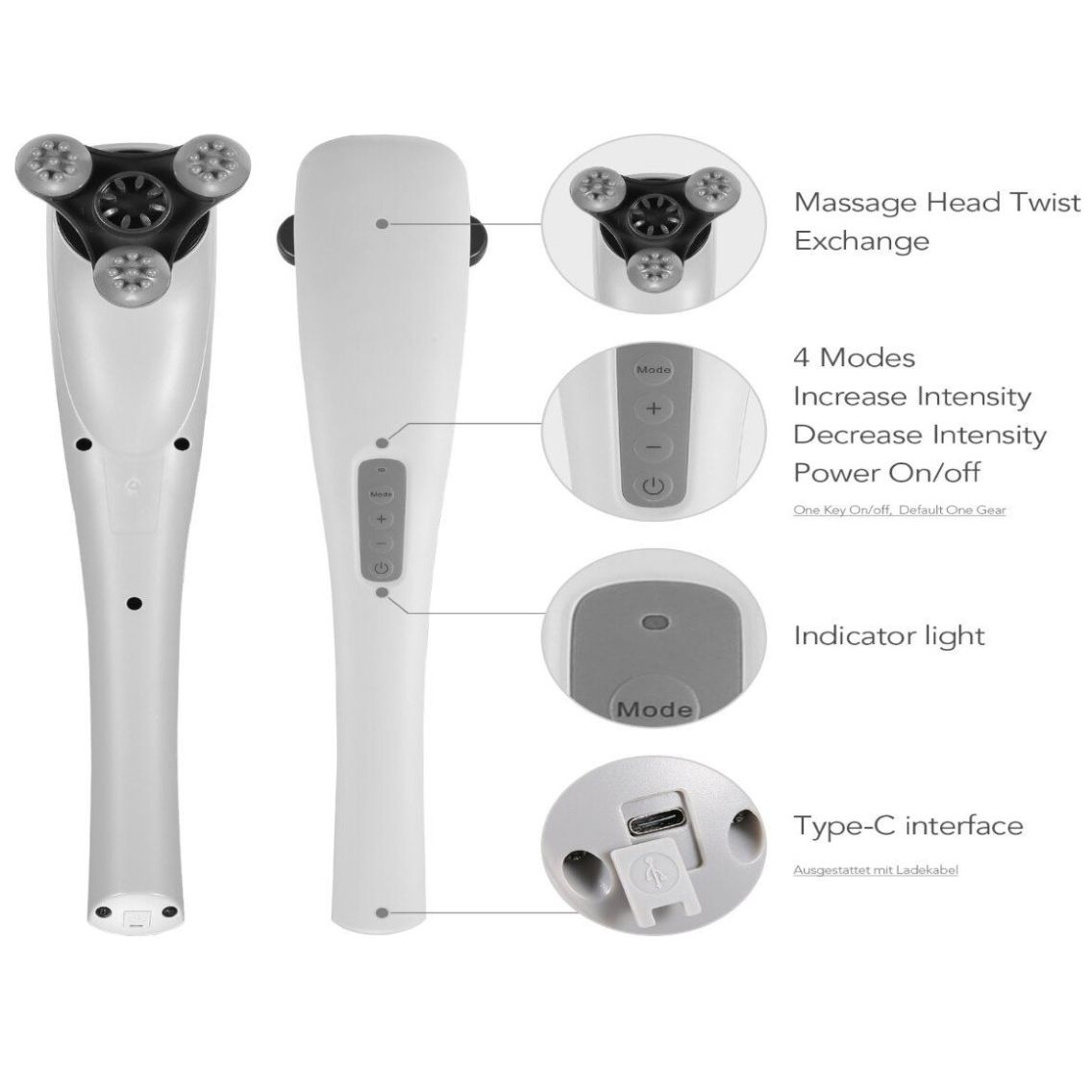 Masajeador de Percusión Recargable Naipo