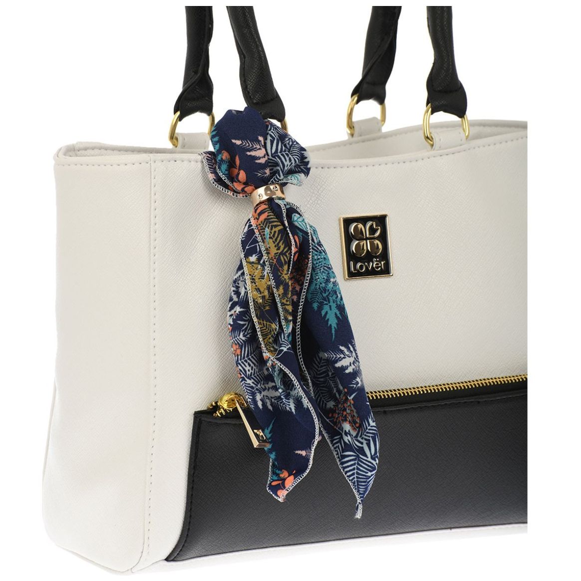 Bolso Tote Negro/blanco Lover