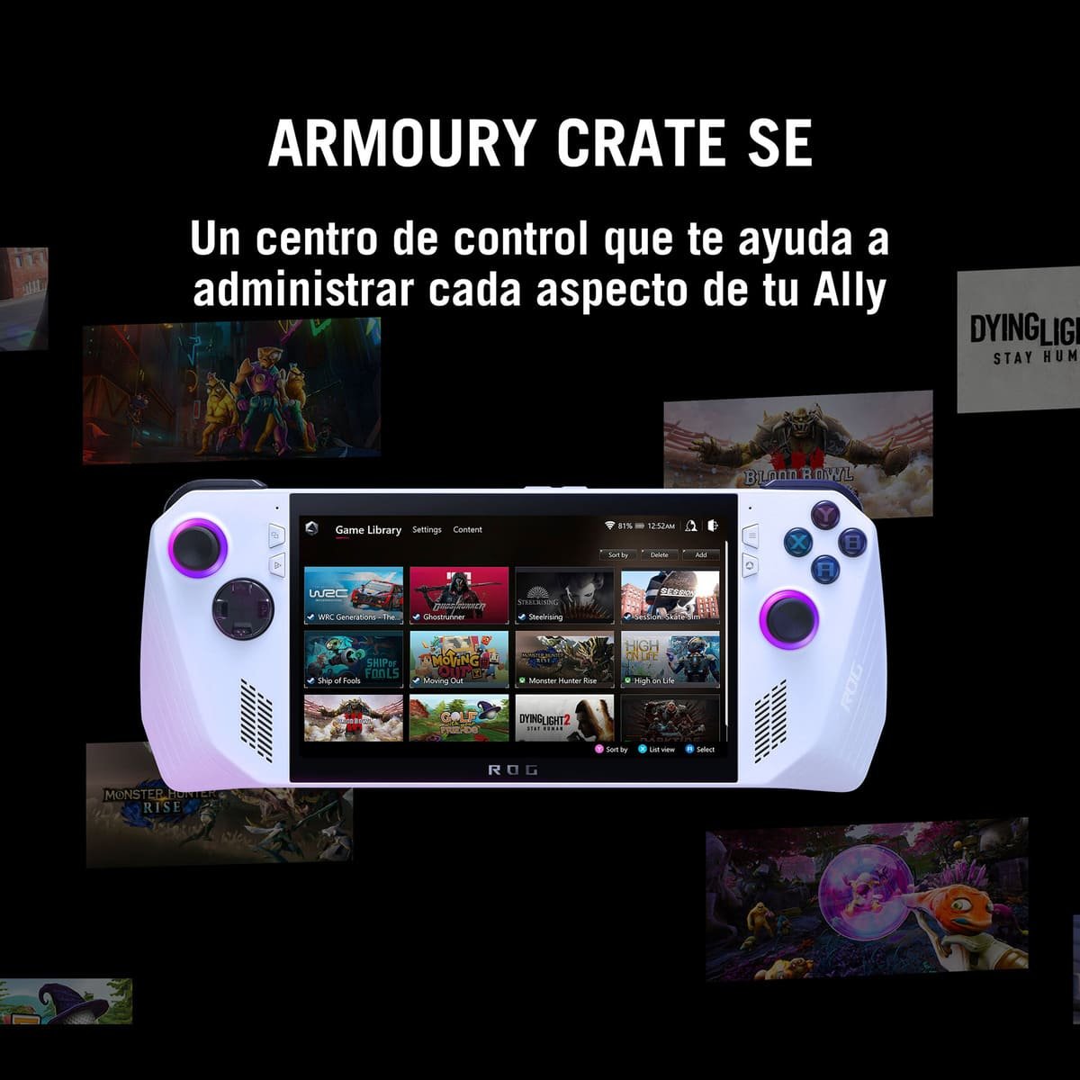 Consola Gamer Asus Rog Ally Rc71L-Nh001W R Z1 16 512