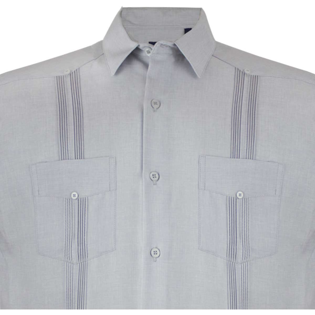 Guayabera Manga Corta Bruno Magnani Gris Perla para Hombre