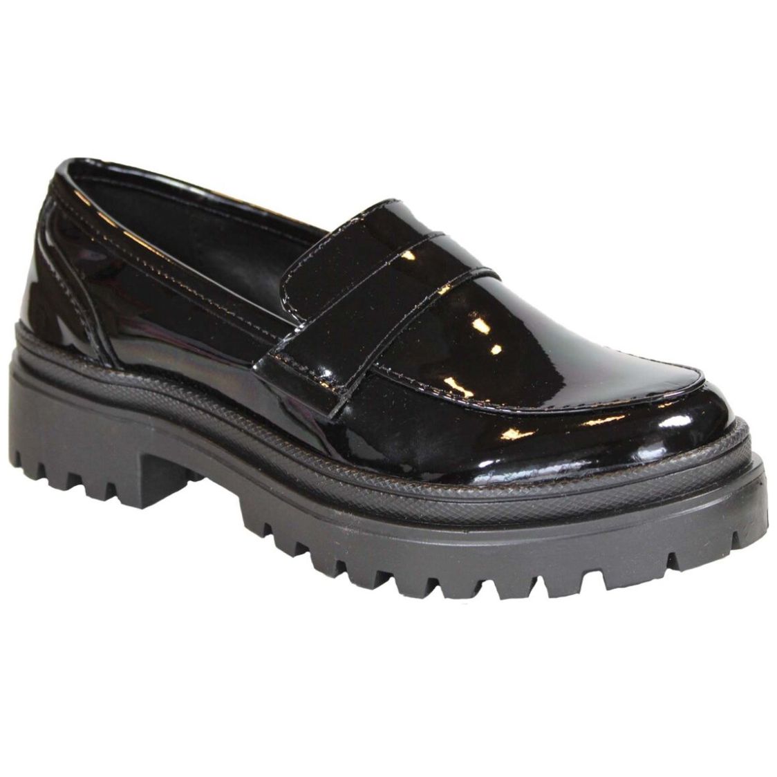 Mocasín Charol Escolar 18-21 Negro Blasito para Niña