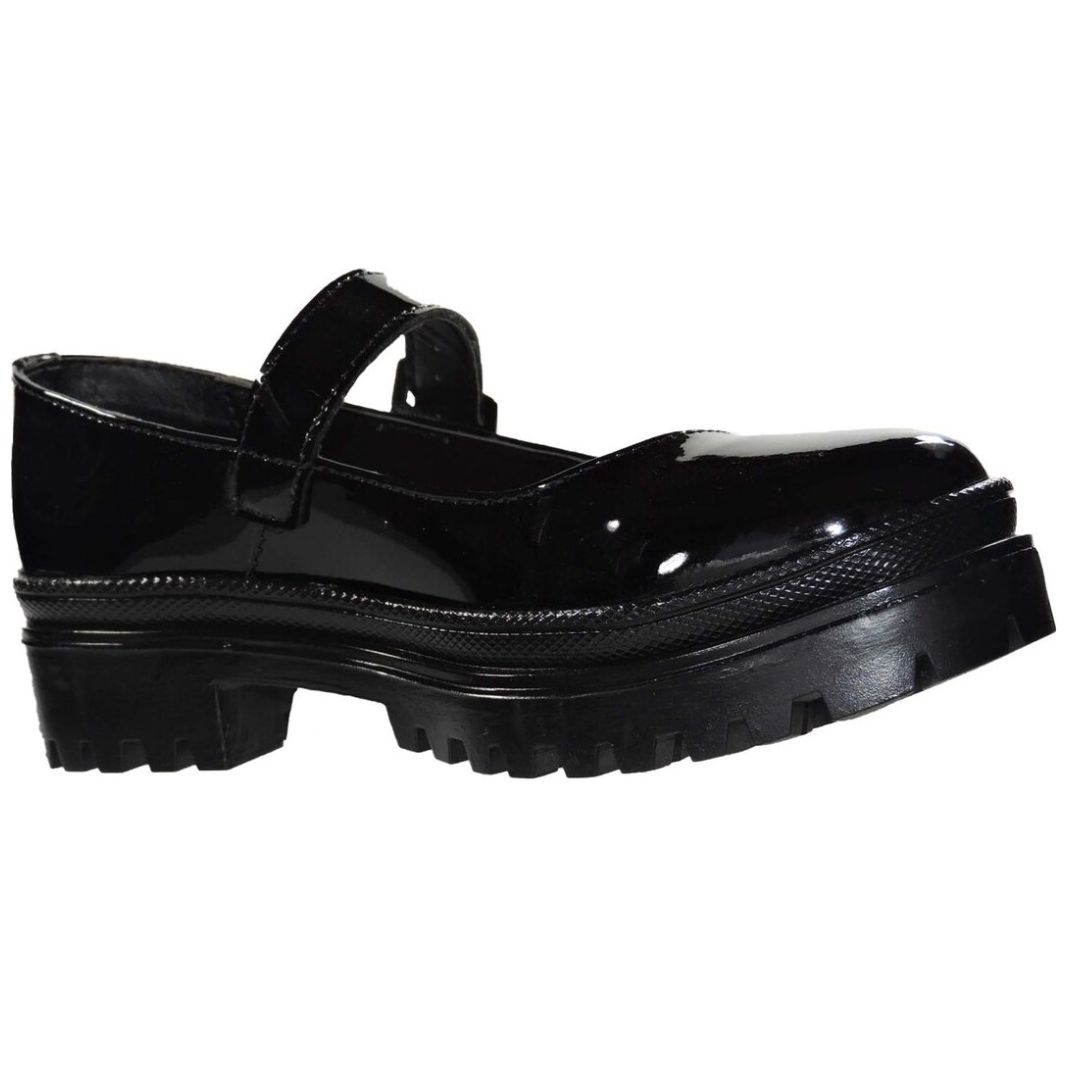 Zapato Charol Escolar 22-24 Negro Blasito para Niña