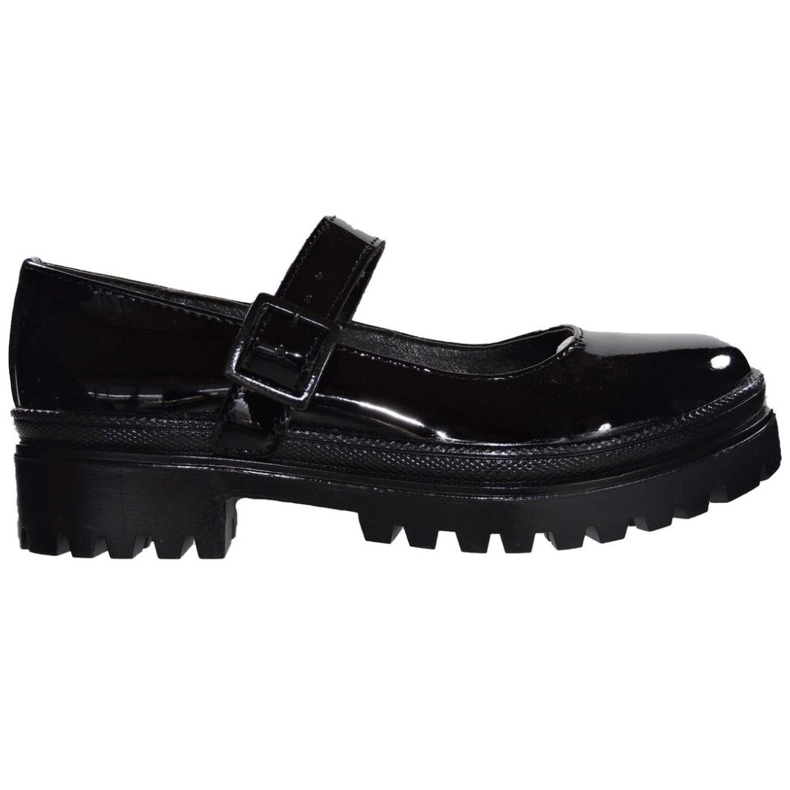 Zapato Charol Escolar 22-24 Negro Blasito para Niña