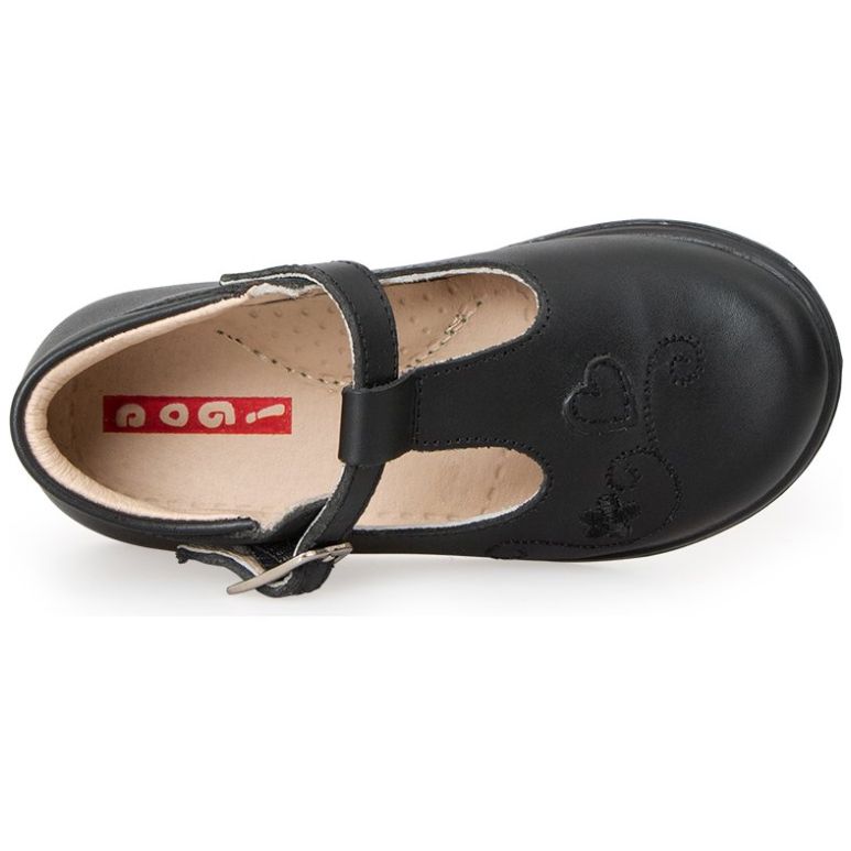Zapato Escolar con Hebilla 12-15 Negro Dogi para Niña