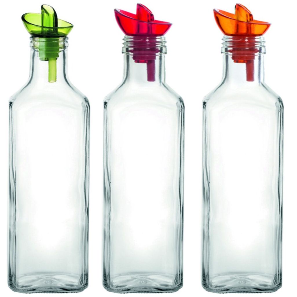 Botella Cuadrada de Vidrio para Aceite 500 Ml Surt Herevin