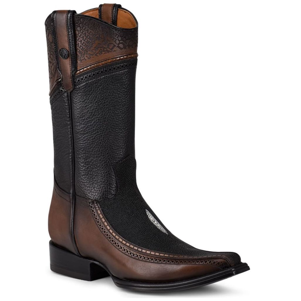 Bota Mantarraya en Piel Café Cuadra para Hombre