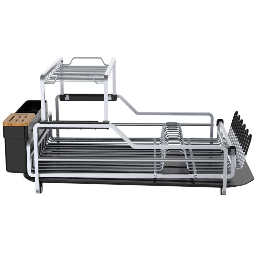 Escurridor Negro con Charola para Trastes Reimart