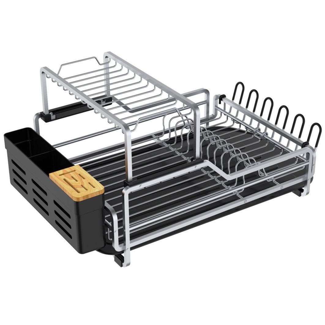 Escurridor Negro con Charola para Trastes Reimart