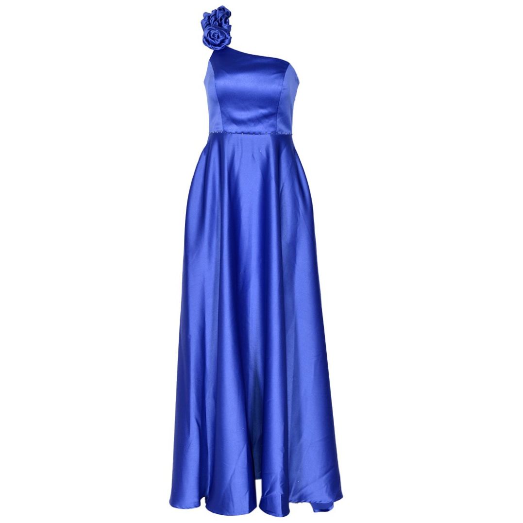 Vestido Largo de Fiesta, con un Solo Hombro, Satinado para Mujer Philosophy Jr Nights