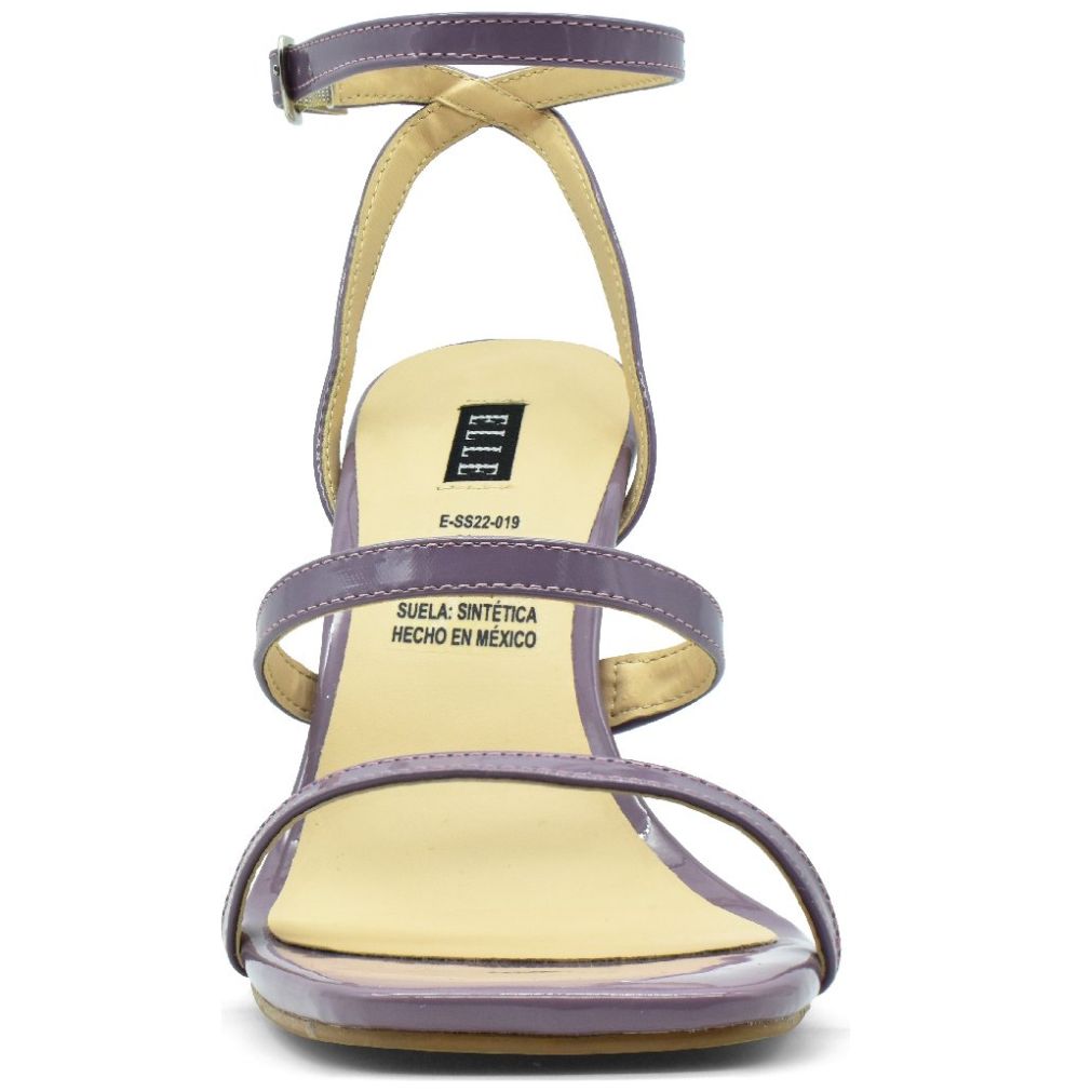 Sandalia con Tiras y Ajuste Pulsera Lila Elle.
