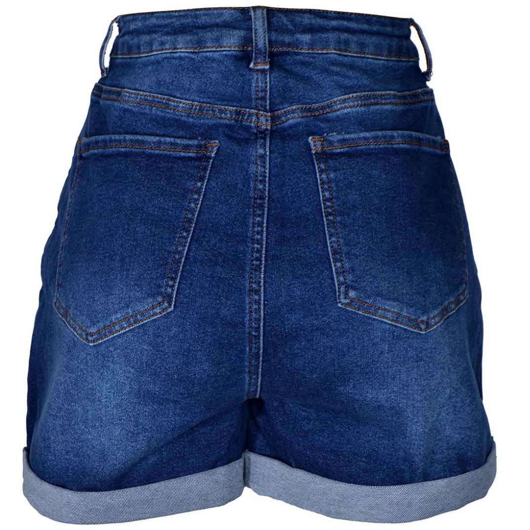 Short para Mujer, Recto, Tiro Alto, con Dobladillo Philosophy Jr Plus