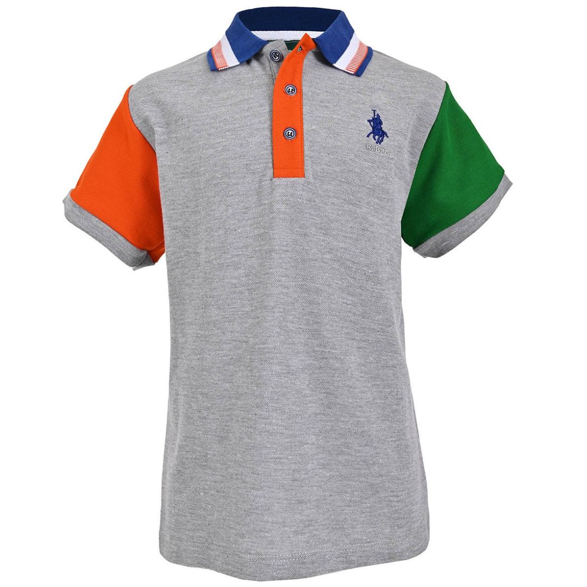 Playera Polo Combinada Royal Polo Club para Niño