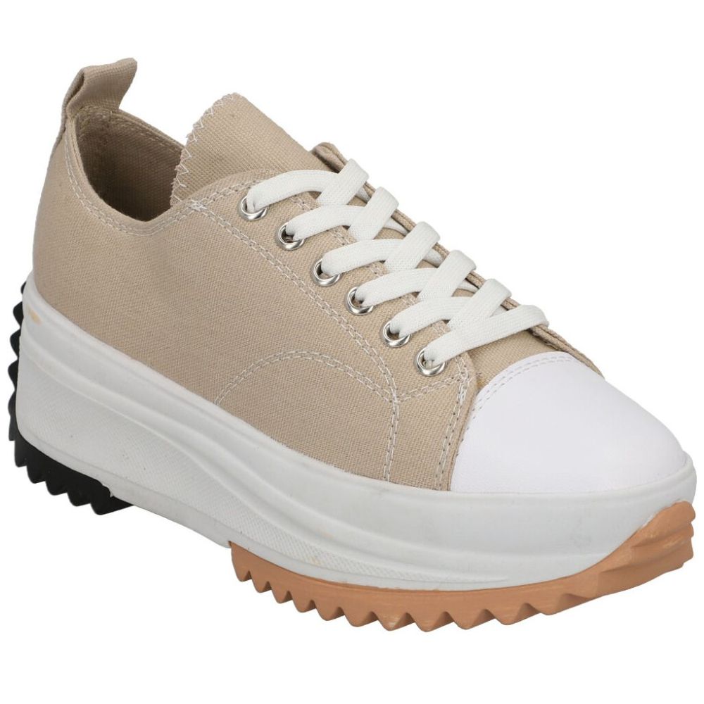 Tenis Beige con Plataforma Ferruzi