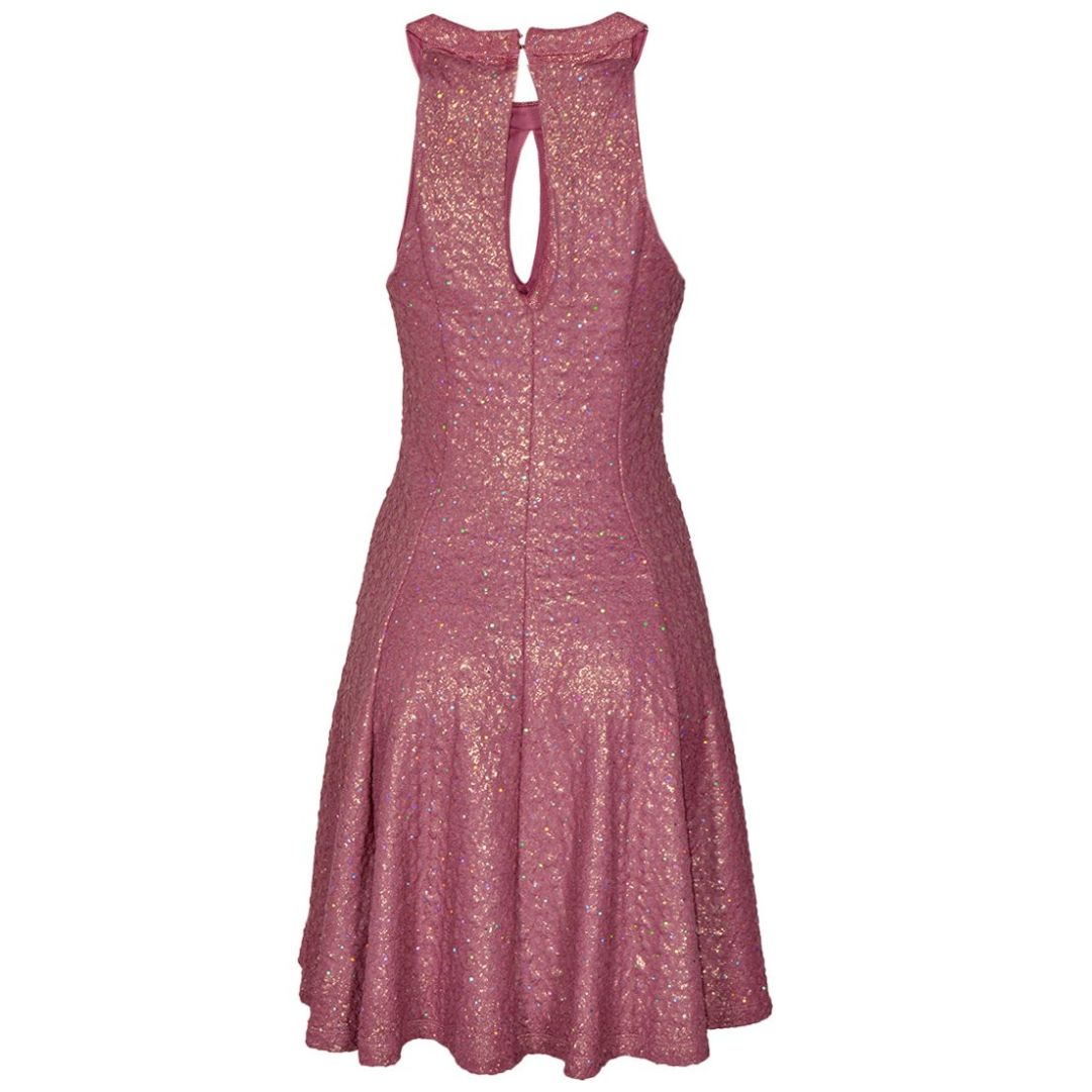 Vestido Corto de Fiesta Tipo Halter Detalle Metálico Philosophy Jr Nights para Mujer